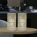 set of 2 modern cylindrical lamps for decoration and interior lighting