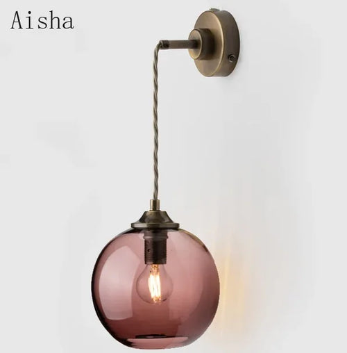 Nordic style glass wall light for interior decoration - vue 3 sur 13