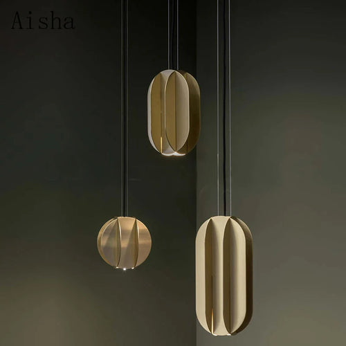 Modern copper pendant light for decorative indoor lighting