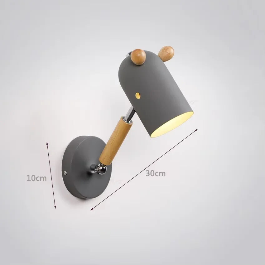Modern wall light for children's room cartoon style - vue 9 sur 9