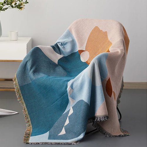 Nordic geometric multifunction throw for sofa and bed - vue 3 sur 7