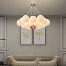 Nordic glass ball planet moon 3D printed creative chandelier