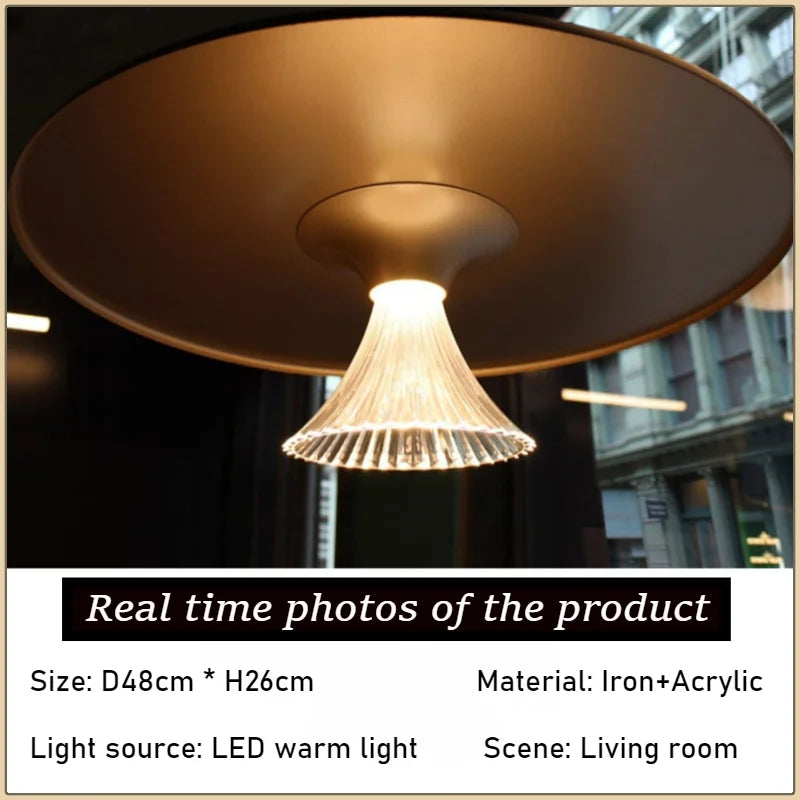 Nordic flying saucer pendant light for indoor lighting - vue 6 sur 8