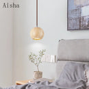 Nordic walnut wood pendant light for elegant interiors