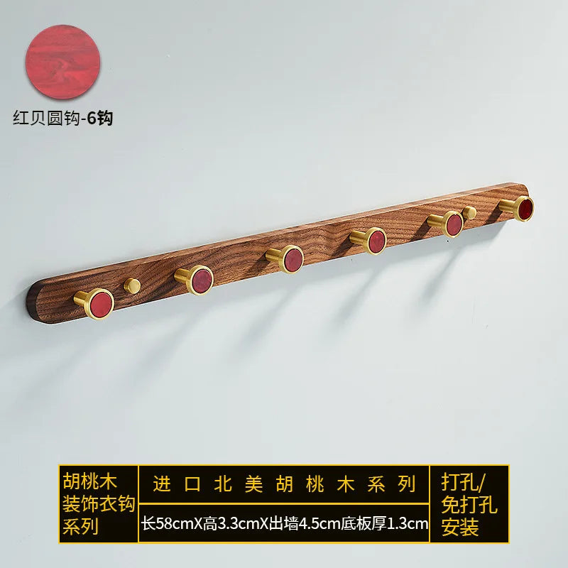 creative walnut wood hook for wall organization - vue 12 sur 26