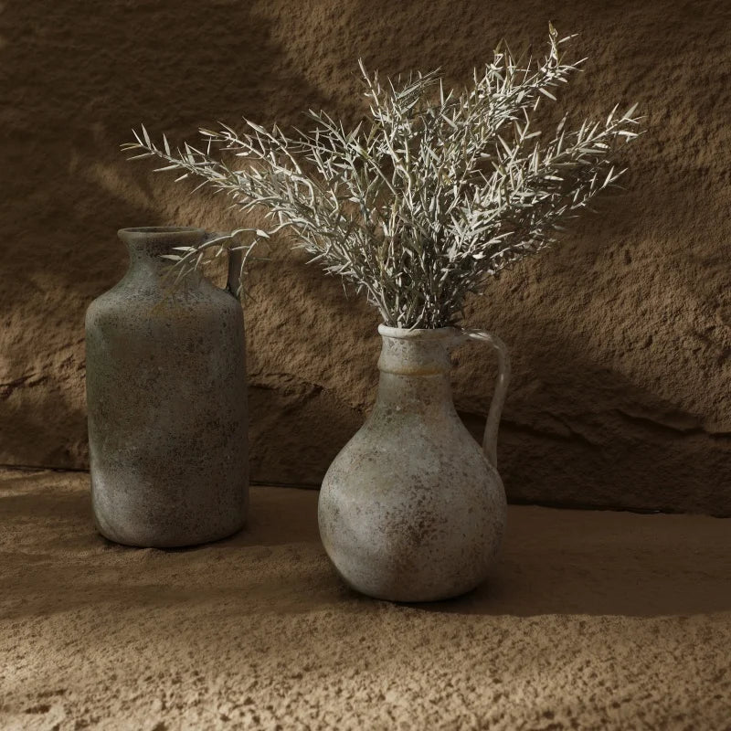 vintage handmade ceramic vase for home decor