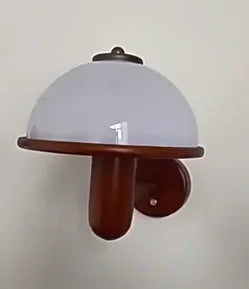 Wooden wall light with modern acrylic shade - vue 7 sur 8