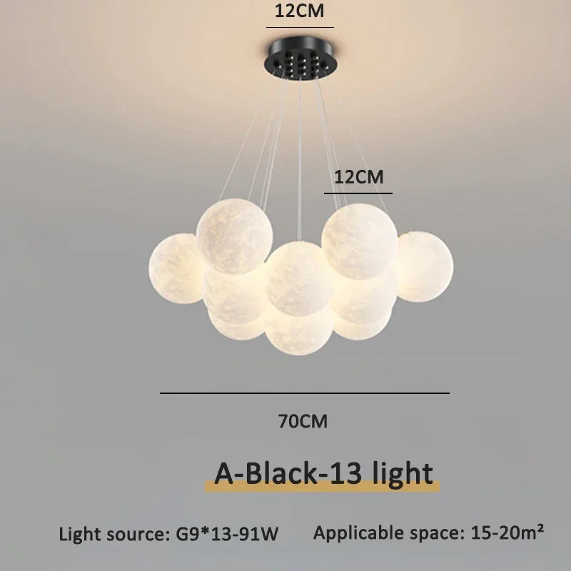 Modern LED bubble ball chandelier pendant light decor