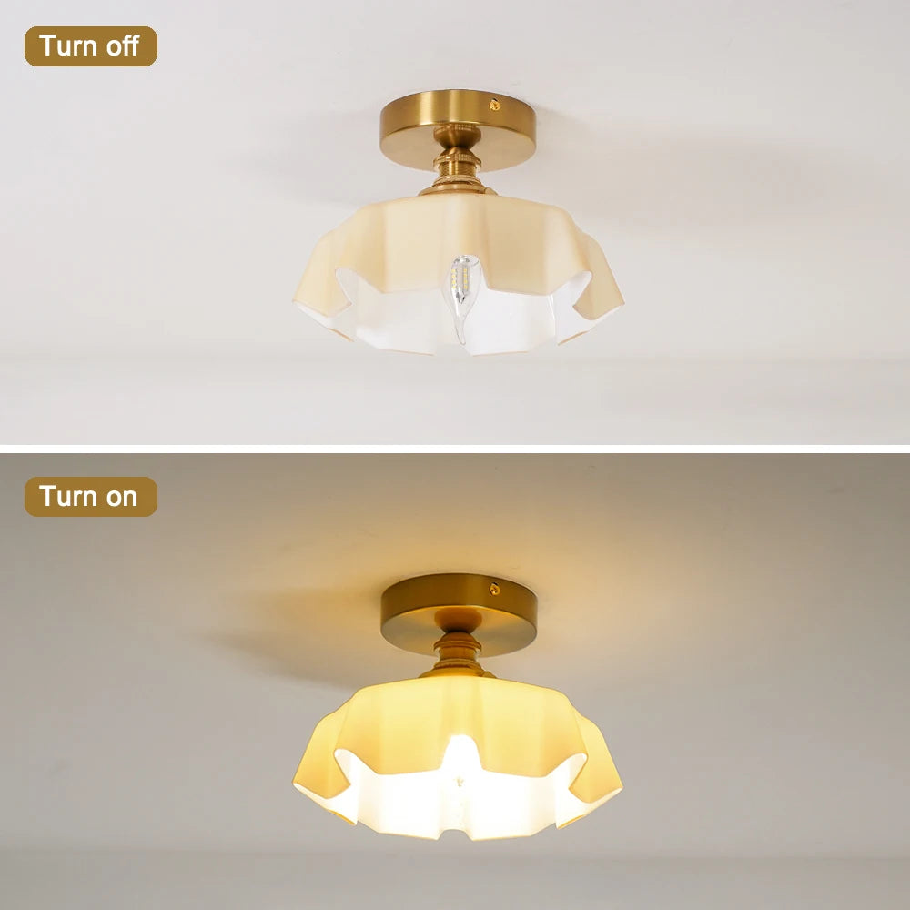 Coloured glass flower pendant light - vue 6 sur 16