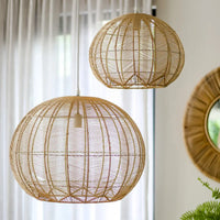 Chinese Japanese zen bamboo rattan pendant light