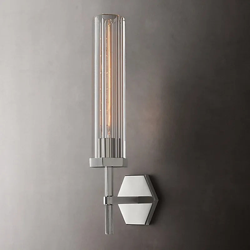 American luxury LED wall light with crystal and gold metal shade