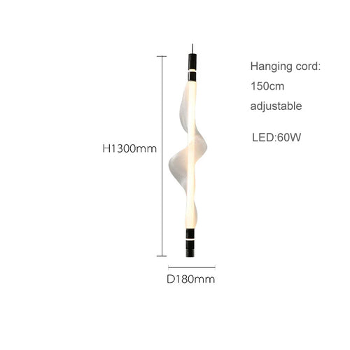 Modern artistic acrylic LED chandelier pendant light - vue 11 sur 18