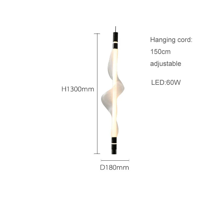 Modern artistic acrylic LED chandelier pendant light - vue 11 sur 18