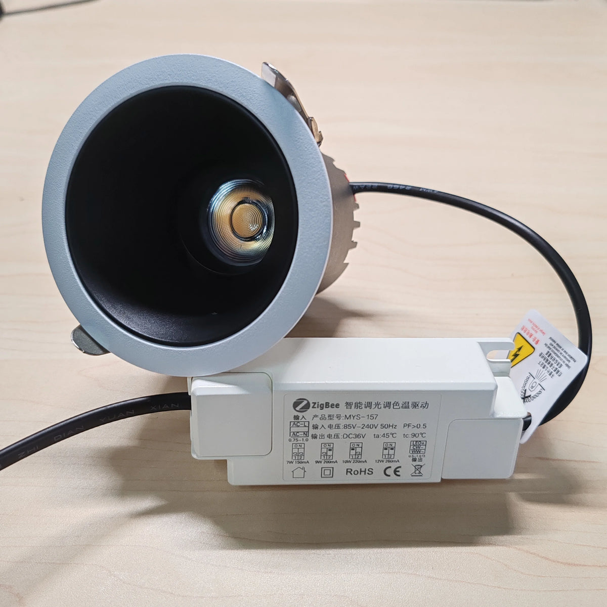 Zigbee aluminium dimmable COB LED spot - vue 6 sur 17
