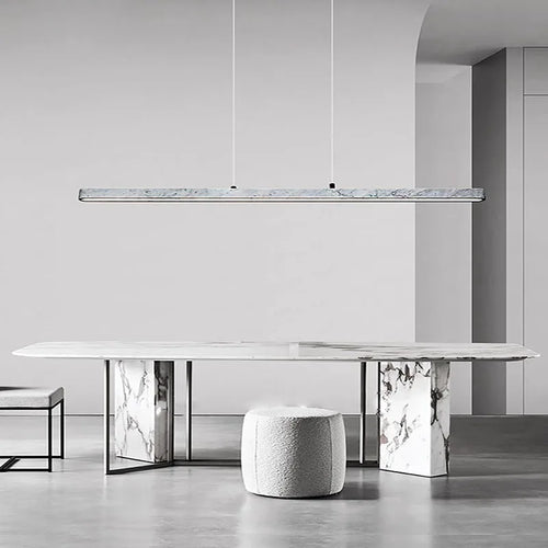 Solid marble LED chandelier with dimmer - vue 3 sur 11