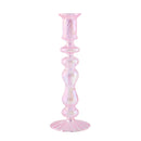 Retro glass taper candle holders for elegant decor