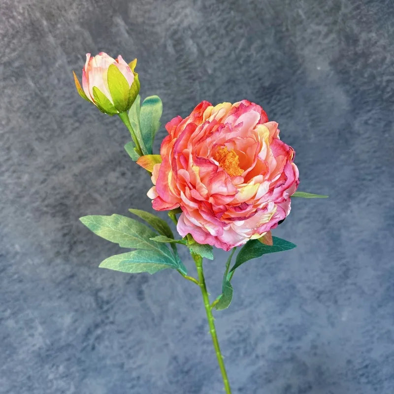 Retro silk peony flowers for wedding party decoration accessories - vue 15 sur 15