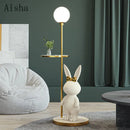 Nordic rabbit floor lamp for children's room