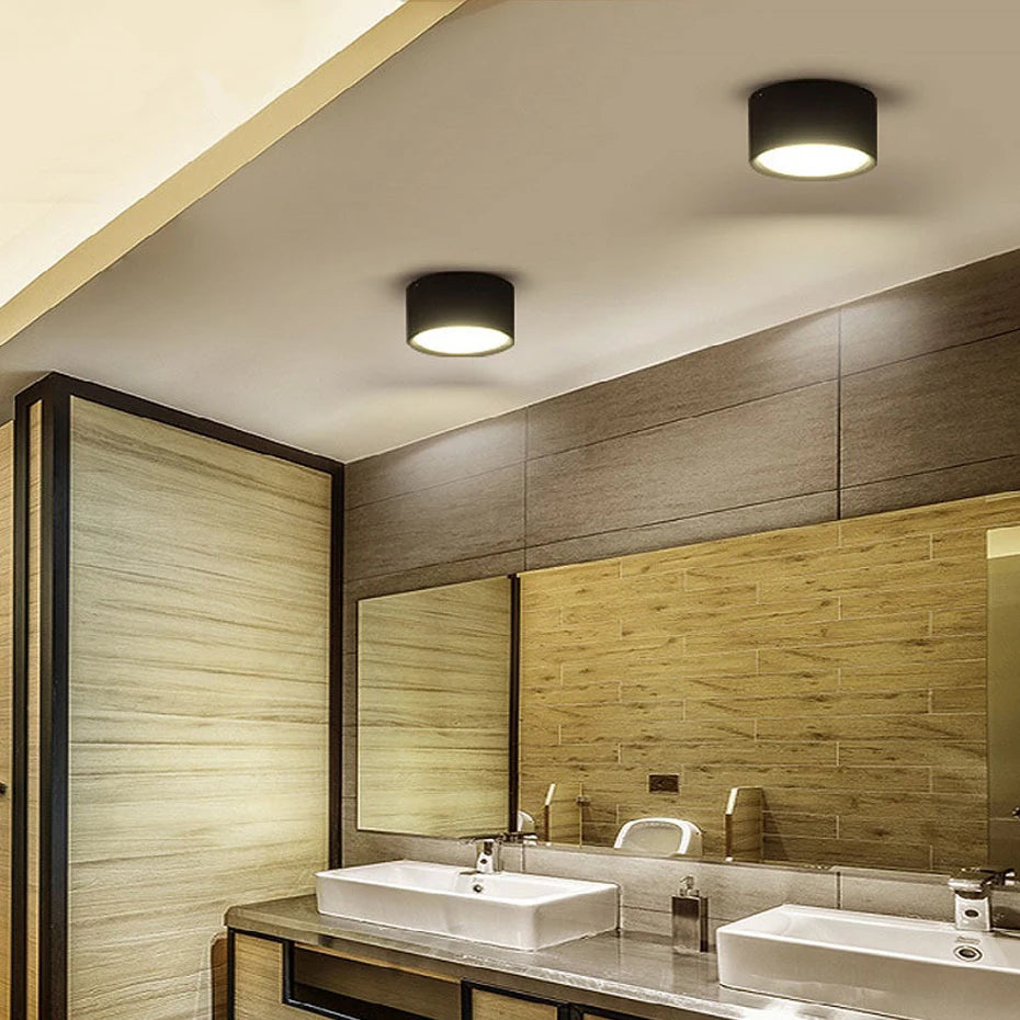 Mini LED dimmable wood grain surface mounted ceiling downlight, home, bedroom, decorative spotlight for living room 220V 110V
