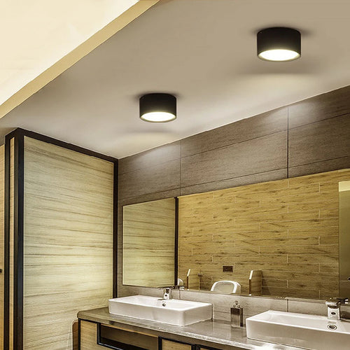 Mini LED dimmable wood grain surface mounted ceiling downlight, home, bedroom, decorative spotlight for living room 220V 110V - vue 3 sur 11