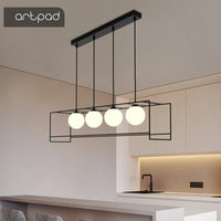 Modern pendant light with adjustable cable and LED bulb