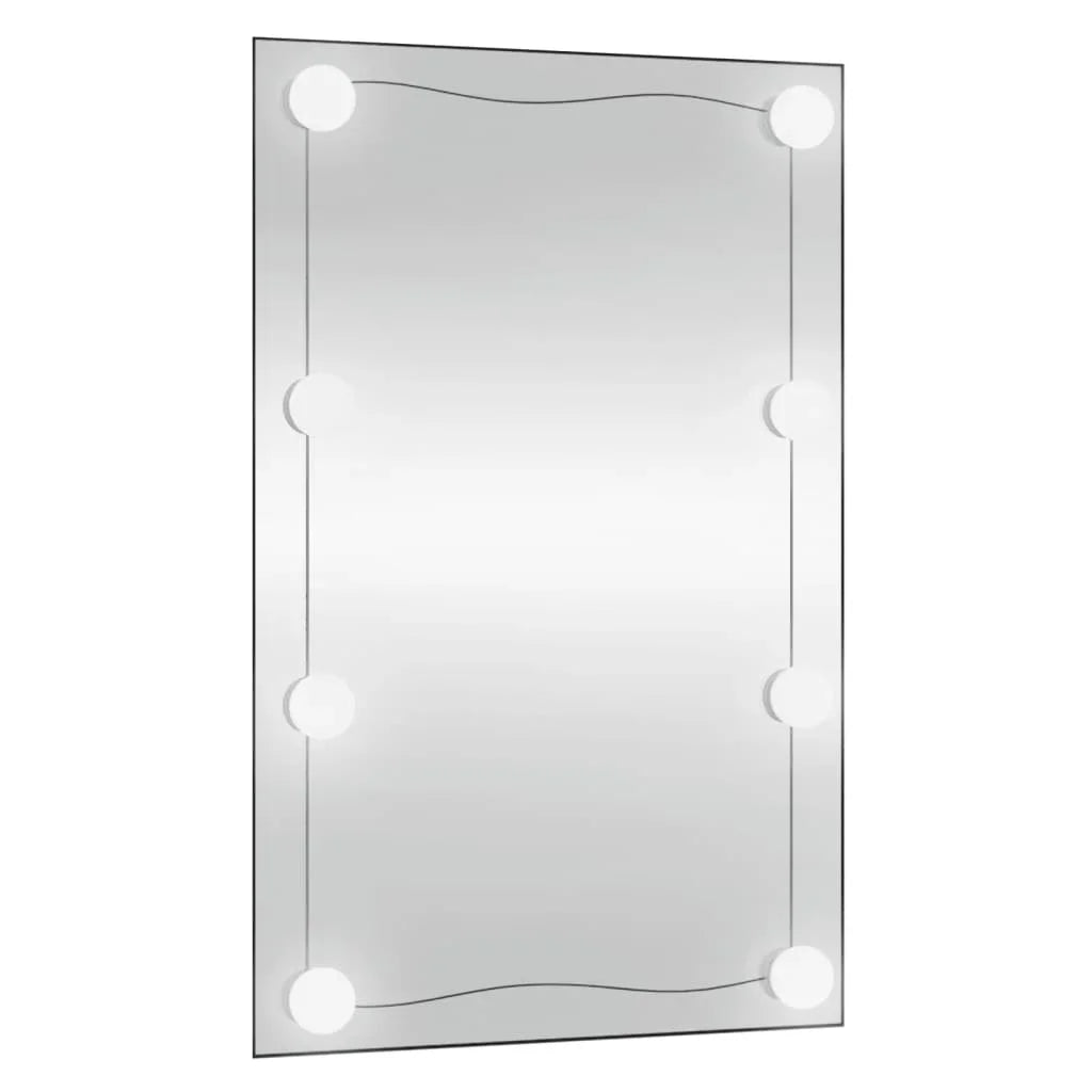 50x80 cm wall mirror with LED lights rectangular glass, home decoration wall Decker living room decoration
