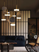 Marble and wood ceiling light modern and elegant pendant lamp