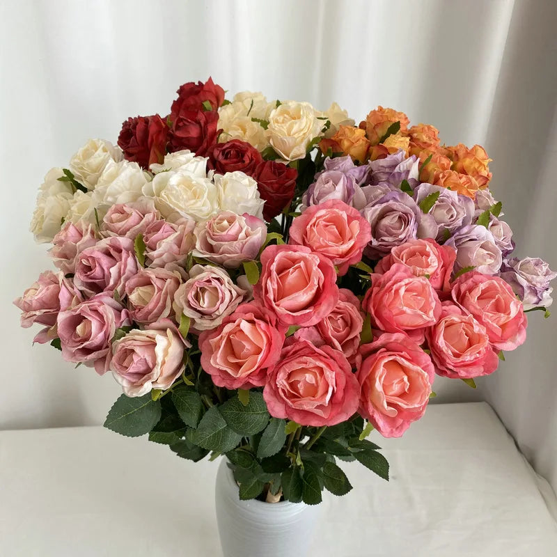 Artificial rose bouquet for wedding and garden decoration