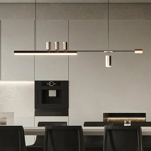 Modern suspended LED chandelier for interior decoration - vue 5 sur 10