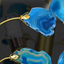 Natural agate LED chandelier ideal for romantic décor
