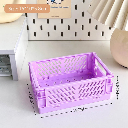 stackable foldable basket for storing makeup, jewelry, toys - vue 13 sur 19