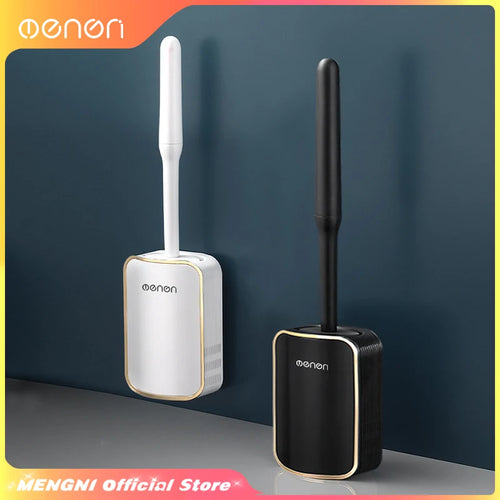 Luxury wall-mounted toilet brush quick cleaning bathroom accessories - vue 5 sur 12