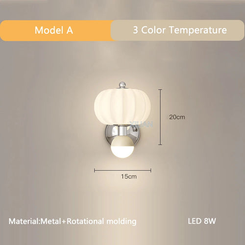 Creative double pumpkin-shaped wall light