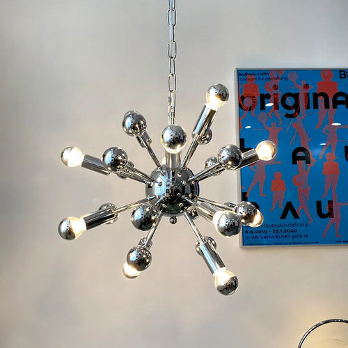 lustre vintage médiéval atomique pour table suspendue - vue 4 sur 6