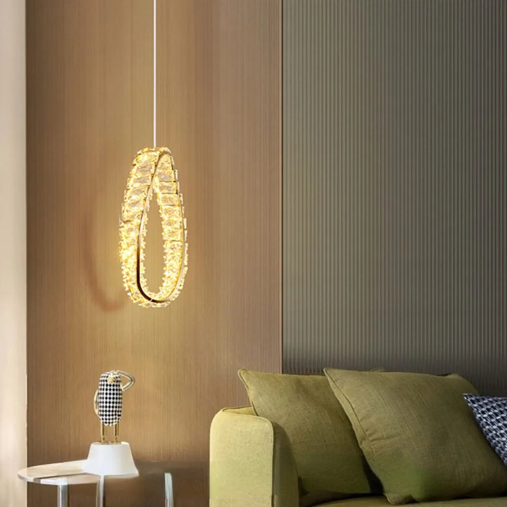Modern luxury crystal LED chandelier for indoor use