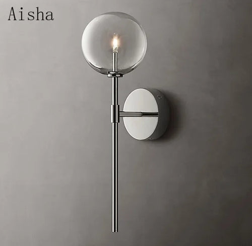 Nordic retro glass wall light for interior decoration - vue 4 sur 11