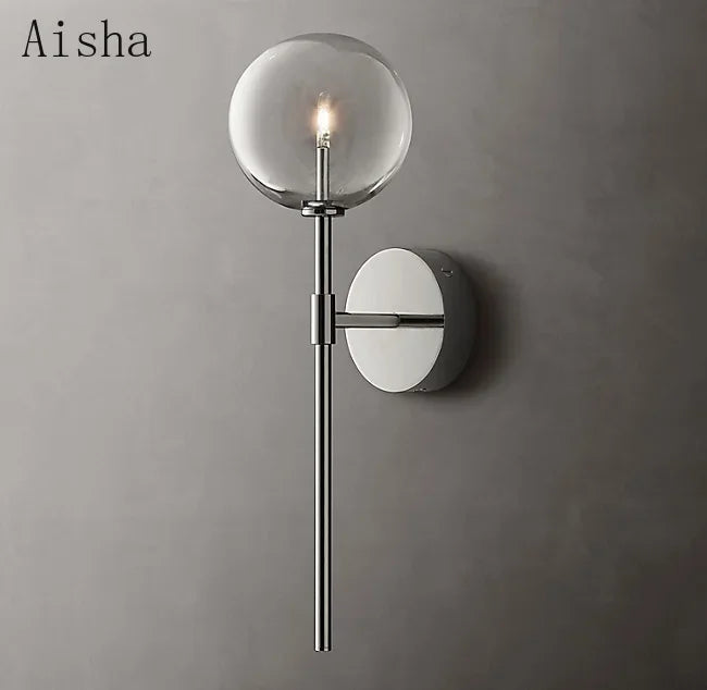 Nordic retro glass wall light for interior decoration - vue 3 sur 11