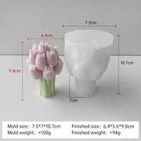 3d silicone mold for flowers and handmade candles