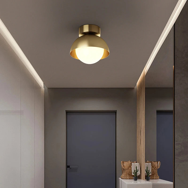 Modern minimalist copper corridor lamp with three colours - vue 4 sur 7