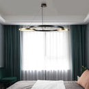 Modern stainless steel LED strip pendant light for interiors