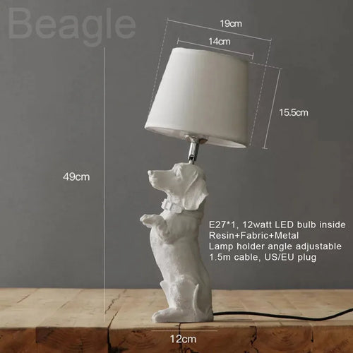 Modern LED puppy design table lamp for children - vue 10 sur 16