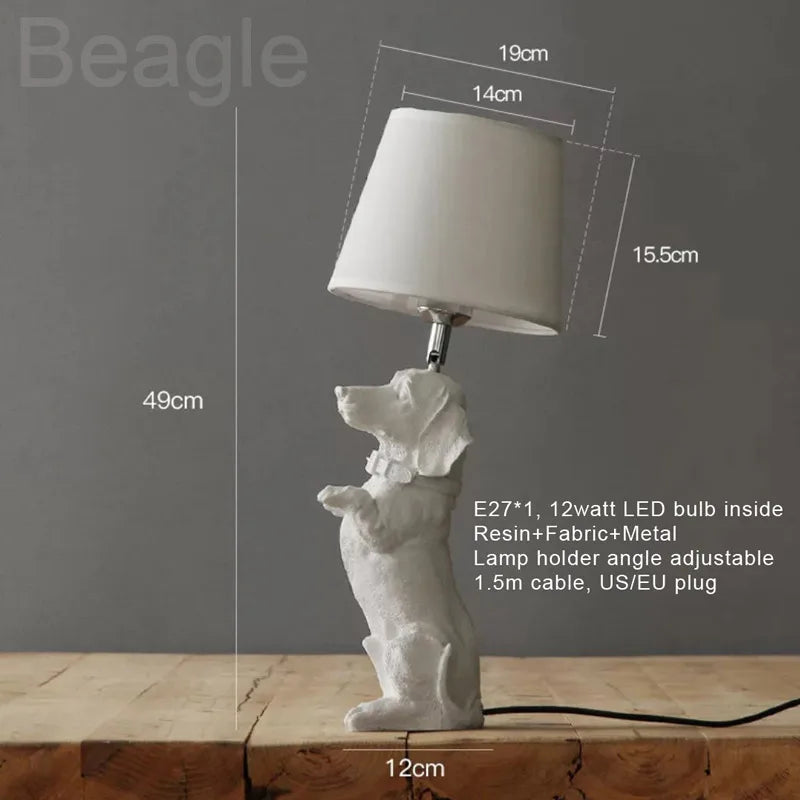 Modern LED puppy design table lamp for children - vue 9 sur 16