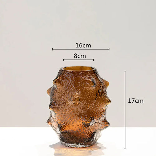 sea ​​cucumber glass vase for decorative terrarium - vue 9 sur 10