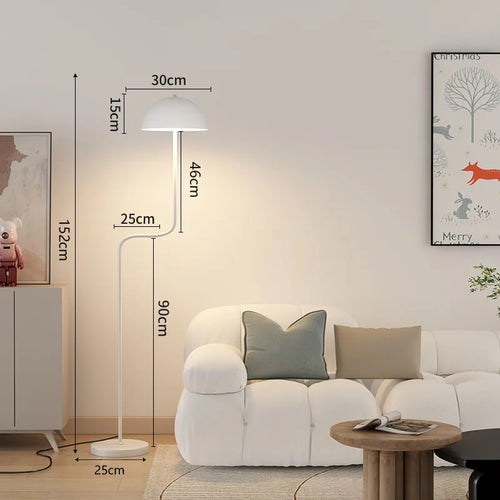 Nordic glass floor lamp with lampshade for interior decoration - vue 10 sur 16