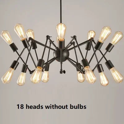 Adjustable industrial spider pendant light modern creative design