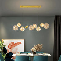 Designer glass LED chandelier for decorative indoor lighting