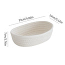 Oval cotton rope baskets for storage and organization