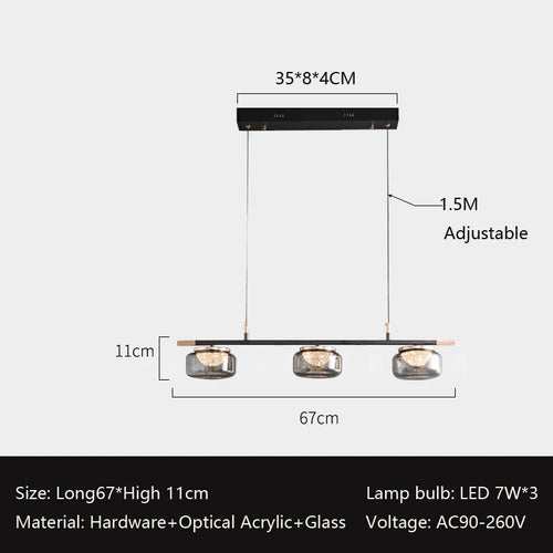 High-end Italian minimalist chandelier for modern lighting - vue 8 sur 12
