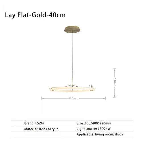Nordic design decorative LED acrylic pendant chandelier - vue 15 sur 18