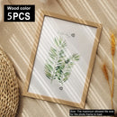 Set of 5 wooden photo frames for wall decorations